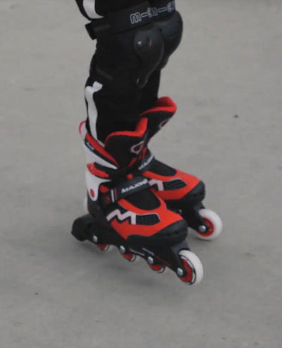 micro scooters red majority inline skates