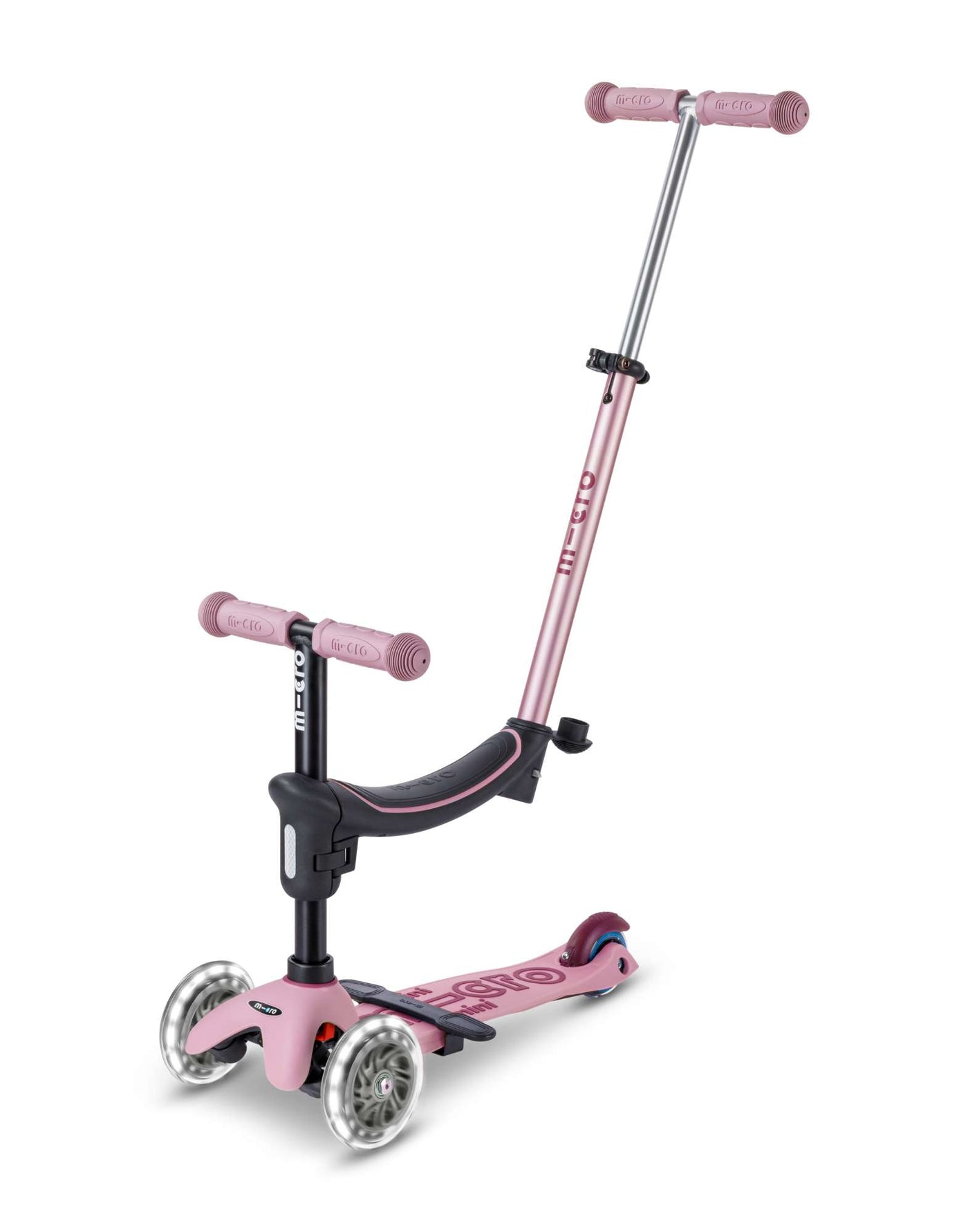 Micro Rock & Go Mini Deluxe LED 3 Wheel Scooter