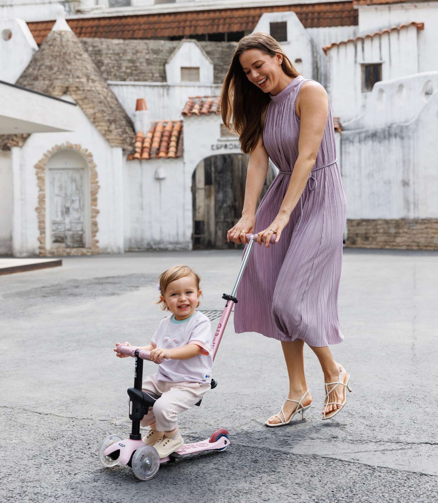 Micro Rock & Go Mini Deluxe LED 3 Wheel Scooter