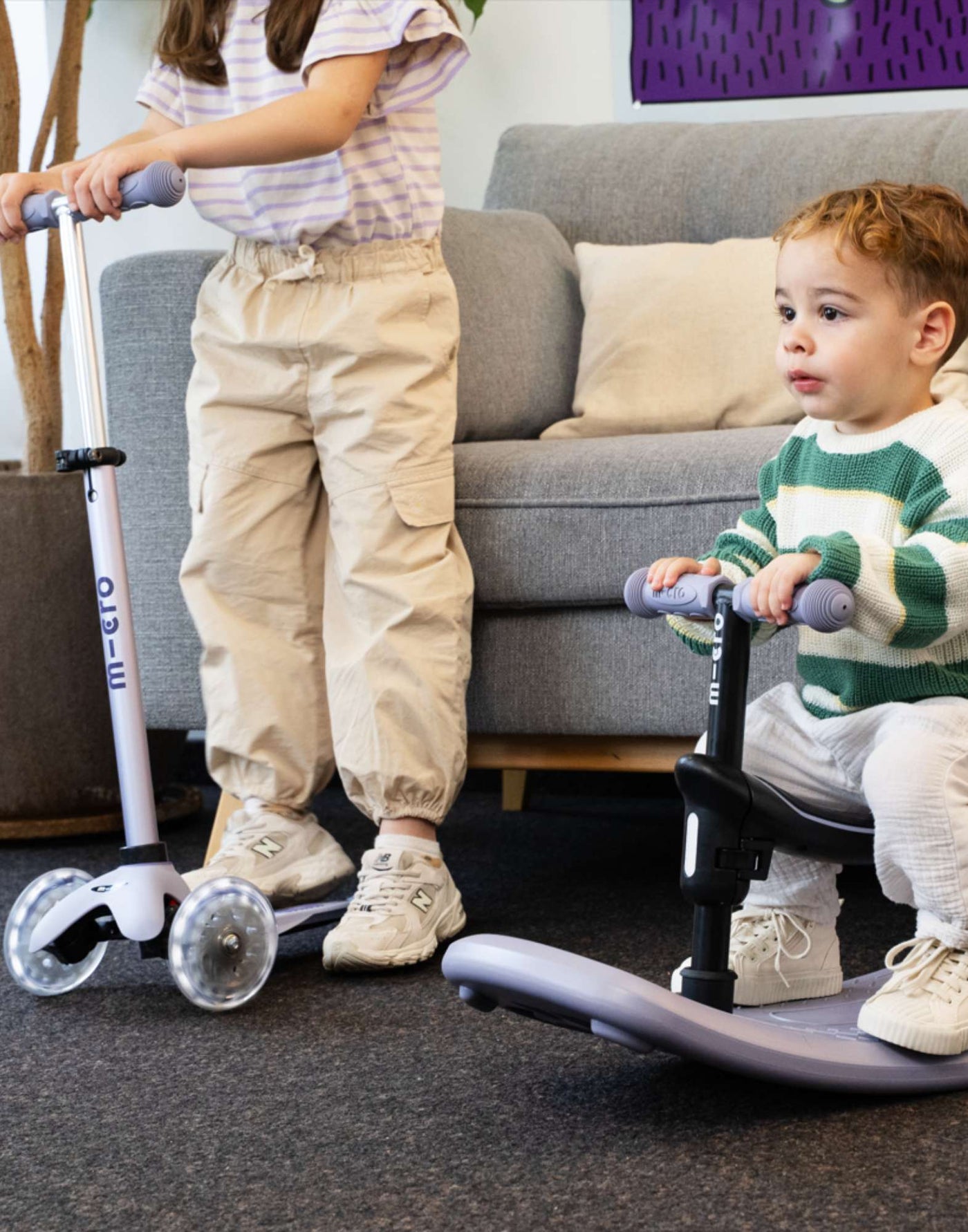 Micro Rock & Go Mini Deluxe LED 3 Wheel Scooter