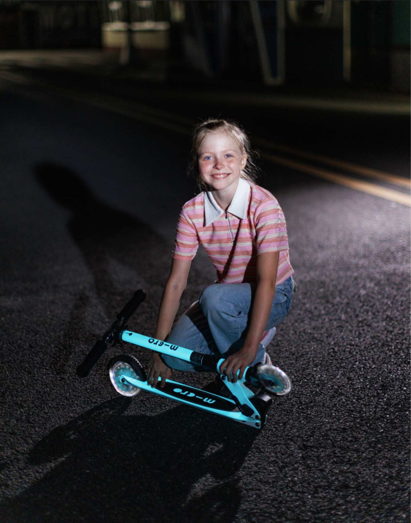 Micro Sprite LED Glow White Scooter