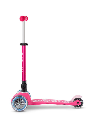 mini micro deluxe foldable pink scooter side on