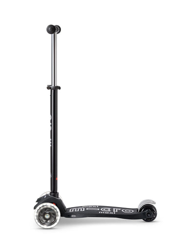Maxi Micro Deluxe Eco LED Kids Scooter black side