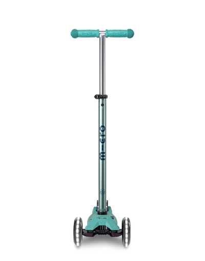 Maxi Micro Deluxe Eco LED Kids Scooter mint front