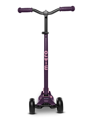 deep purple maxi deluxe pro kids 3 wheel scooter front