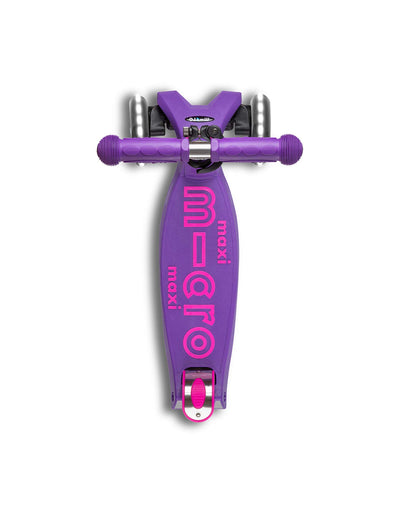 purple maxi deluxe 3 wheel led kids scooter deck