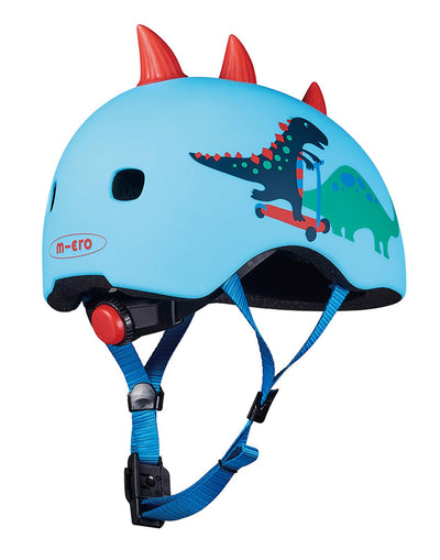 awesome 3d dinosaur scooter and bike helmet rear angle
