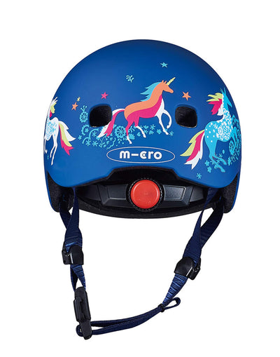 micro scooter unicorn patterned helmet REAR view