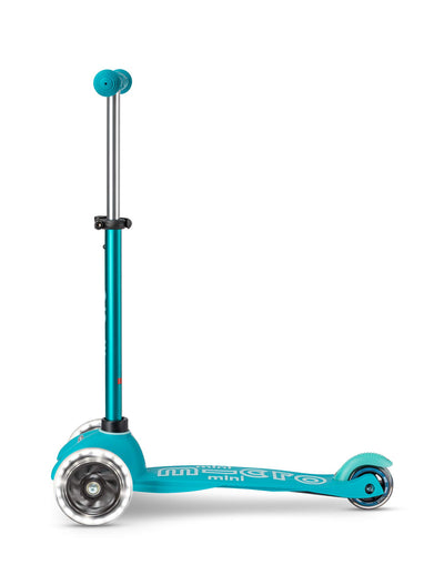 aqua mini deluxe scooter with led wheels side