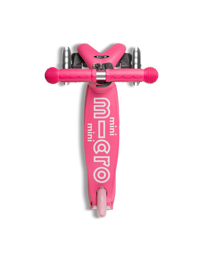 pink mini deluxe scooter with led wheels deck