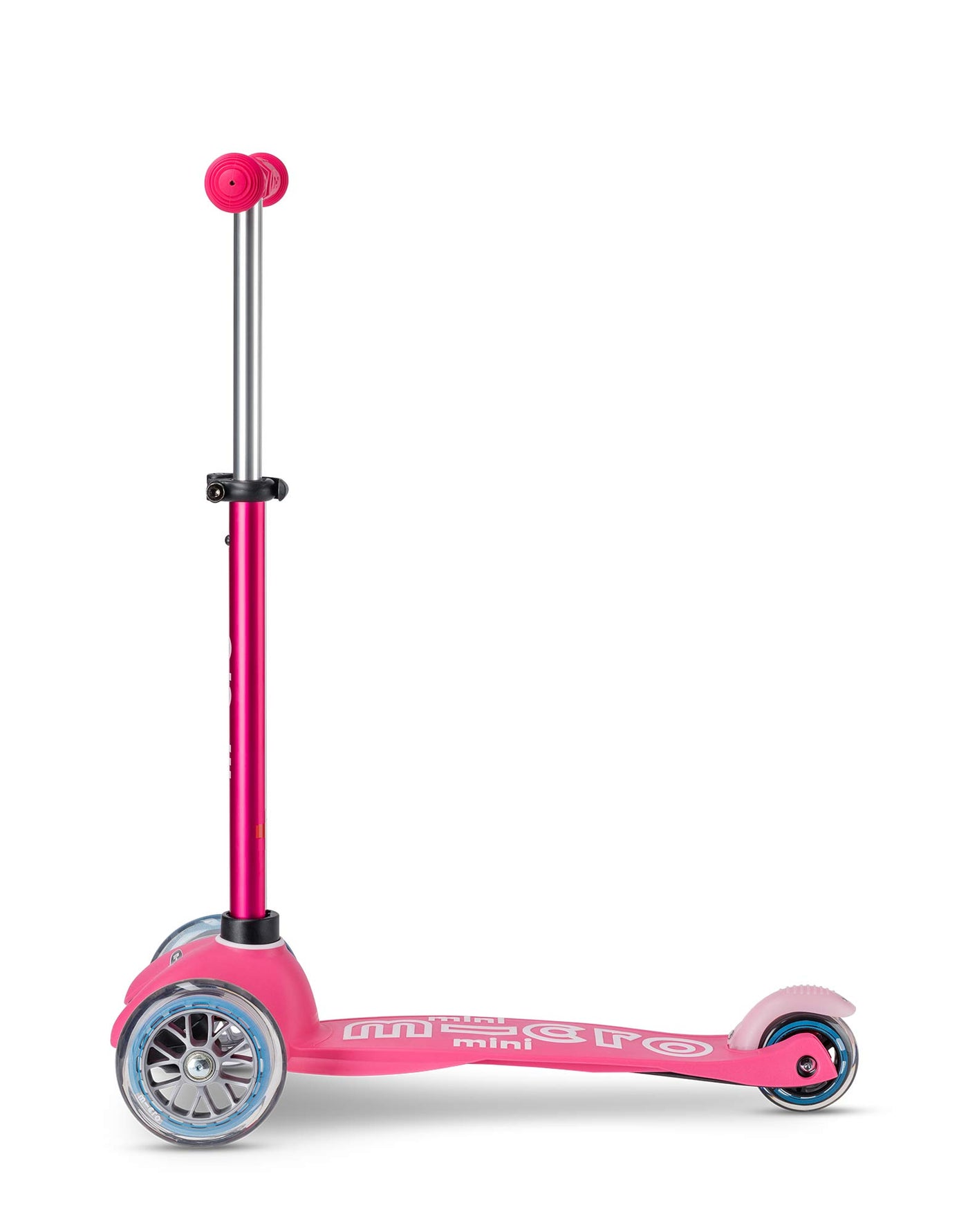 pink mini deluxe 3 wheel scooter side