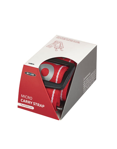 red micro scooter carry strap in a box