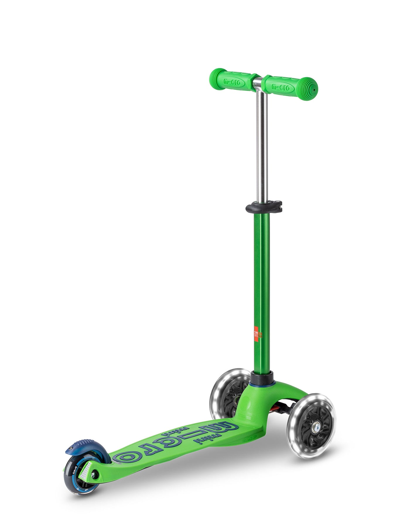 green blue mini deluxe scooter with led wheels rear