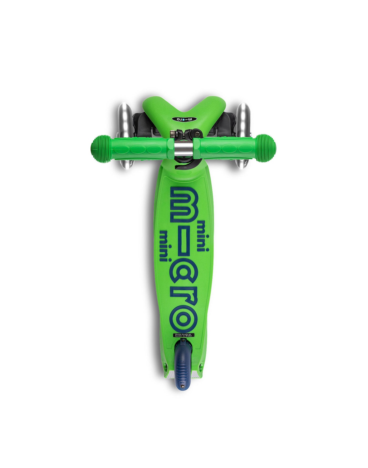 green blue mini deluxe scooter with led wheels deck