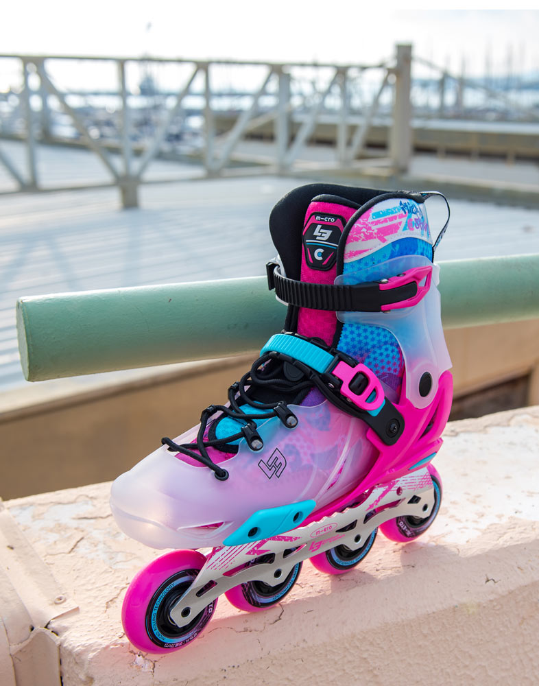 pink infinite limited edition skates front view