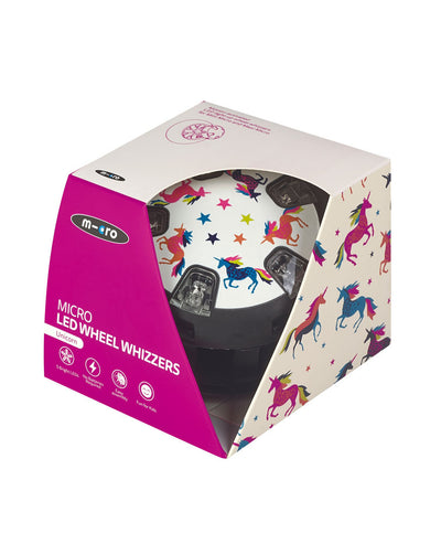 cool unicorn light up wheel whizzers accessory in gift box