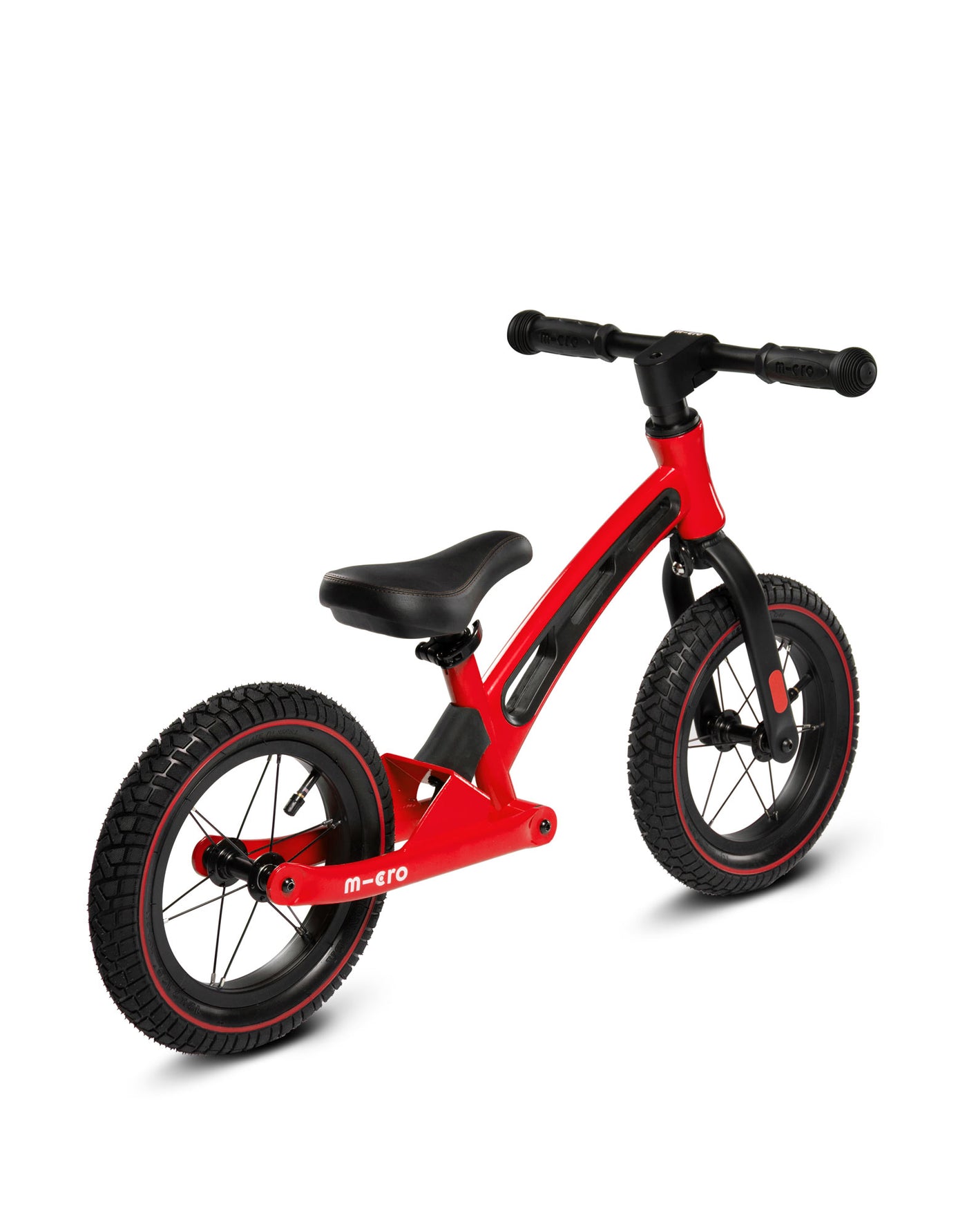 toddler red balance bike deluxe rear view