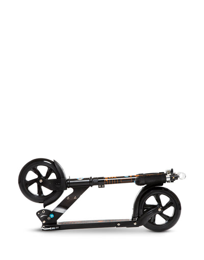 black classic 2 wheel adult scooter folded