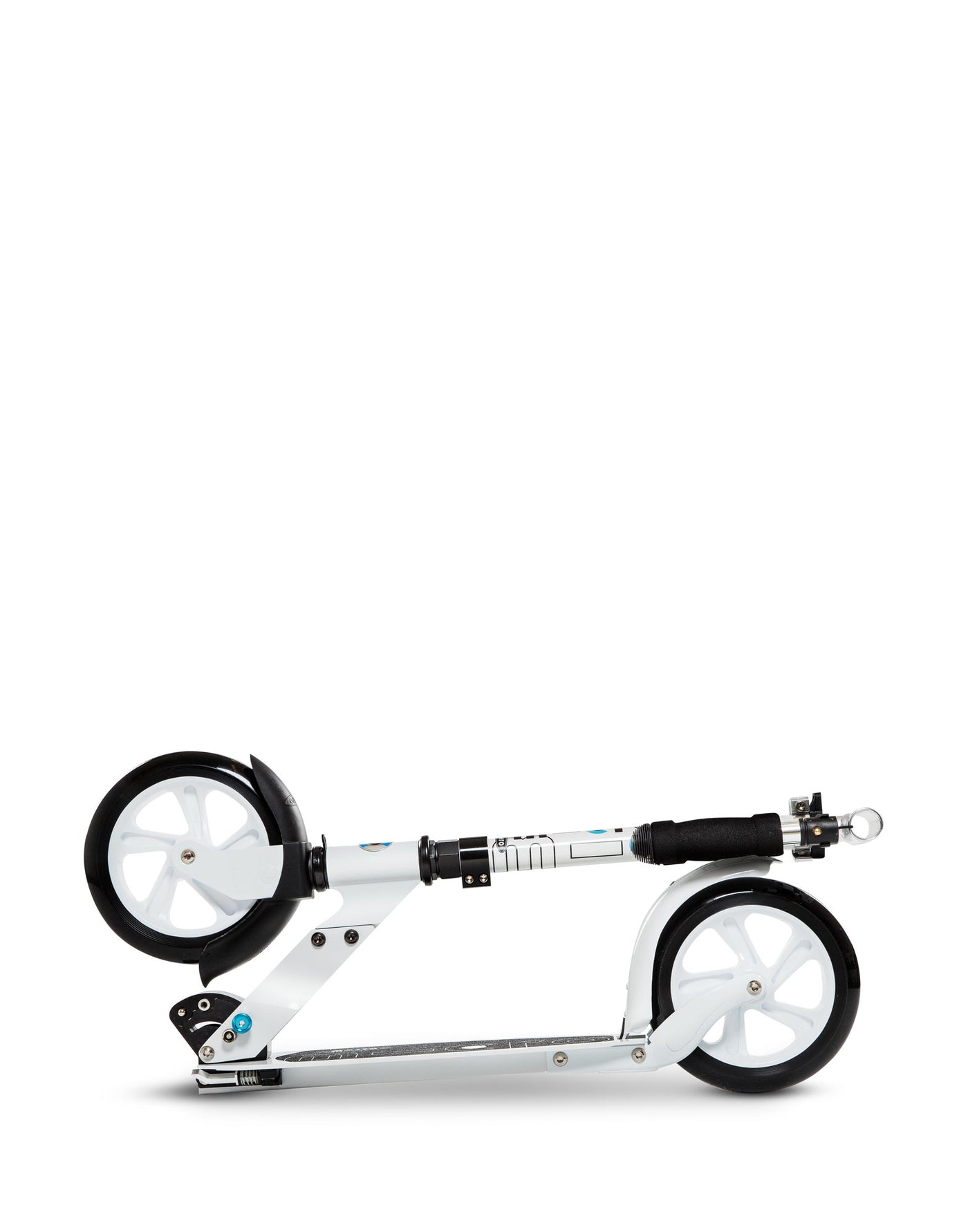 white classic 2 wheel adult scooter folded