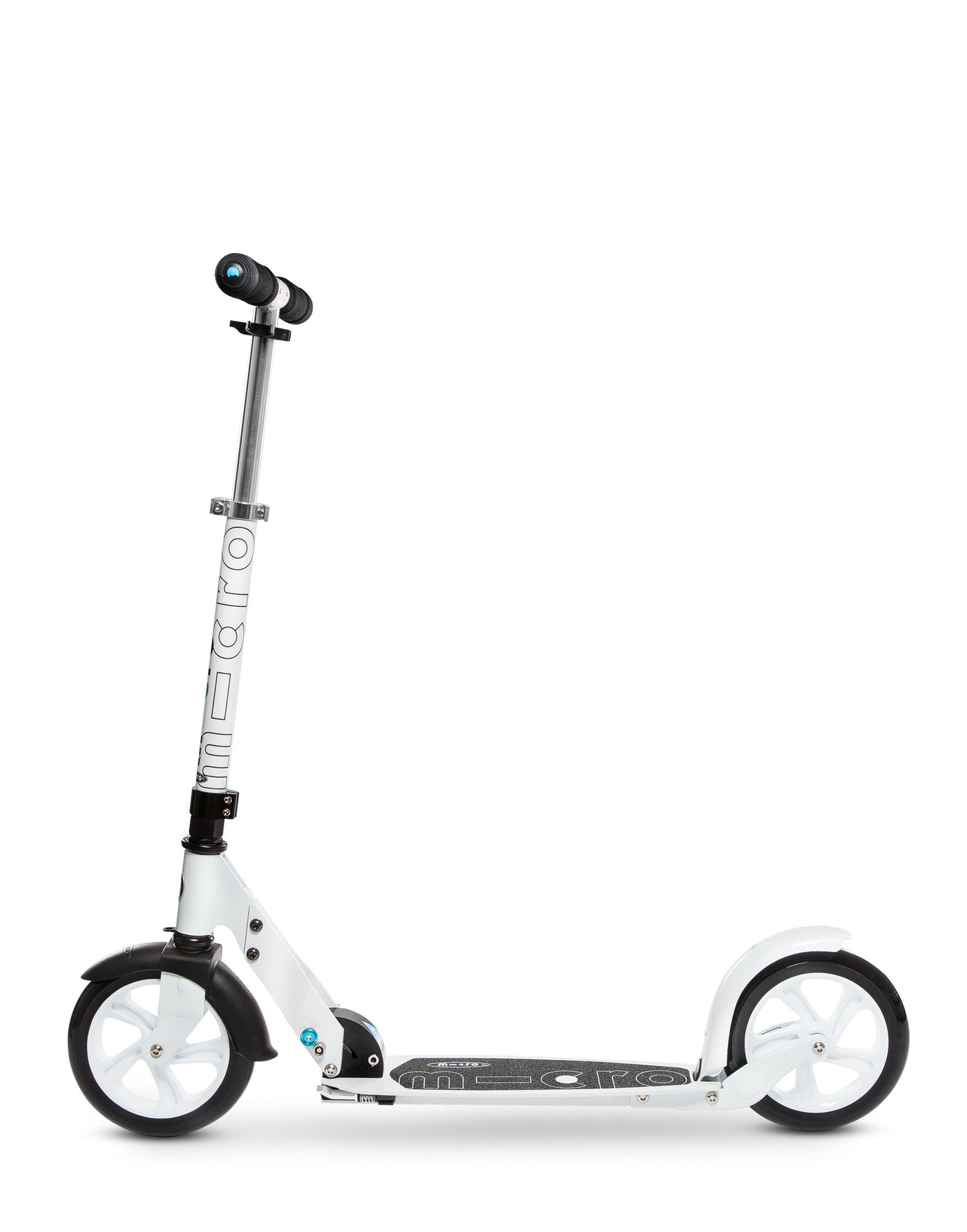 white classic 2 wheel adult scooter side on