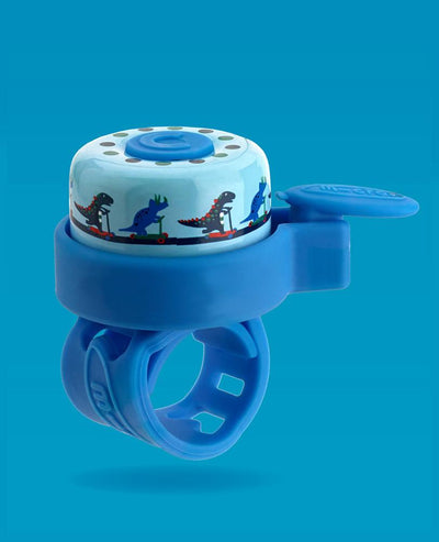 dinosaur patterns scooter bell with blue blackground