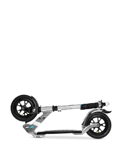 silver flex air 2 wheel adult scooter folded