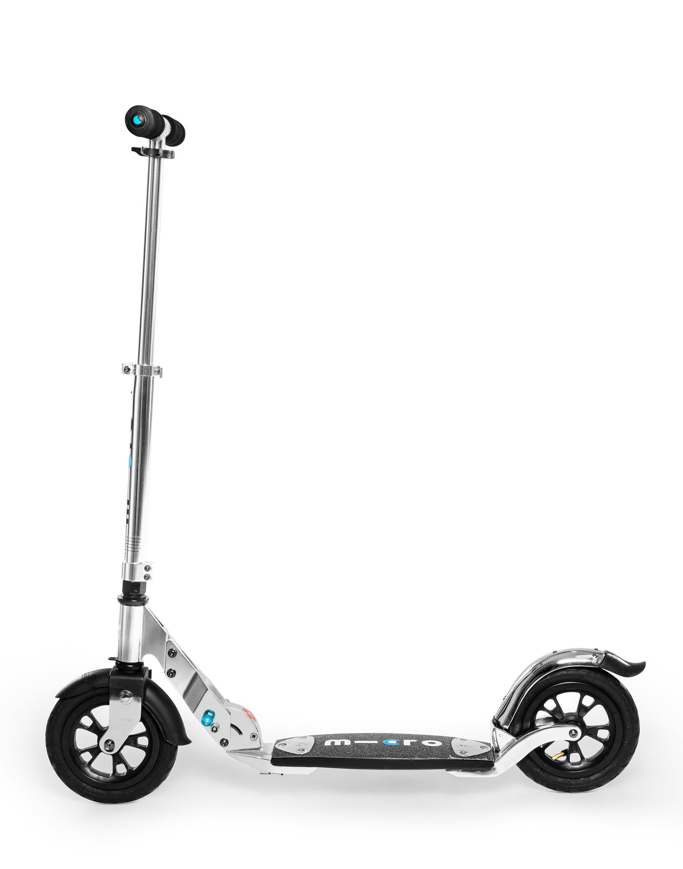 silver flex air 2 wheel adult scooter side on