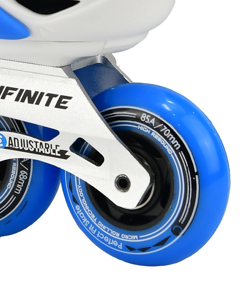 micro inline skates infinite white front wheel
