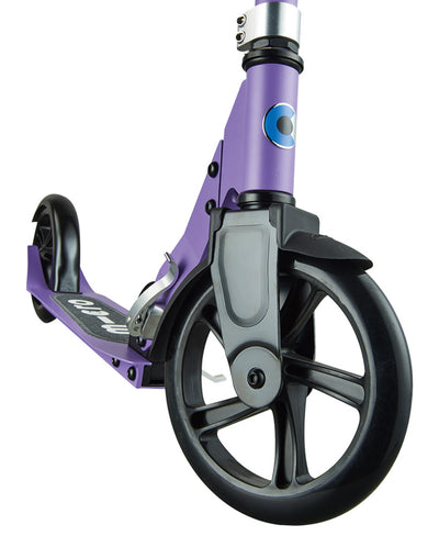 purple cruiser 2 wheel kids scooter with large front wheel