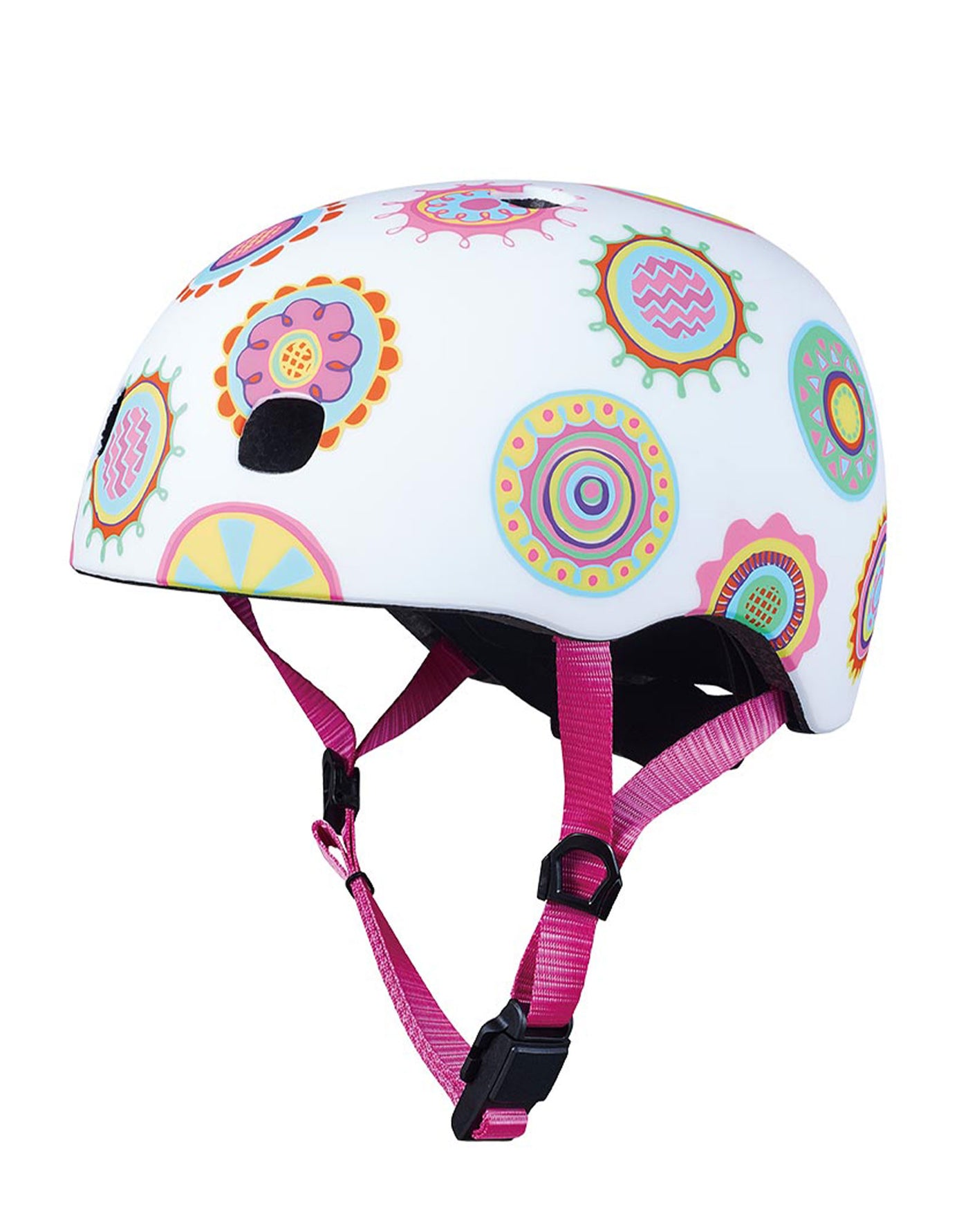 micro scooter doodle spot patterned helmet