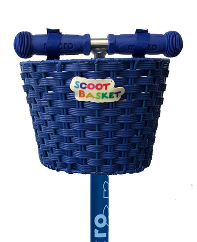 close up of blue scoot basket