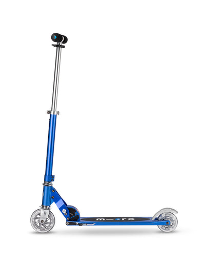 blue sprite kids 2 wheel scooter side view