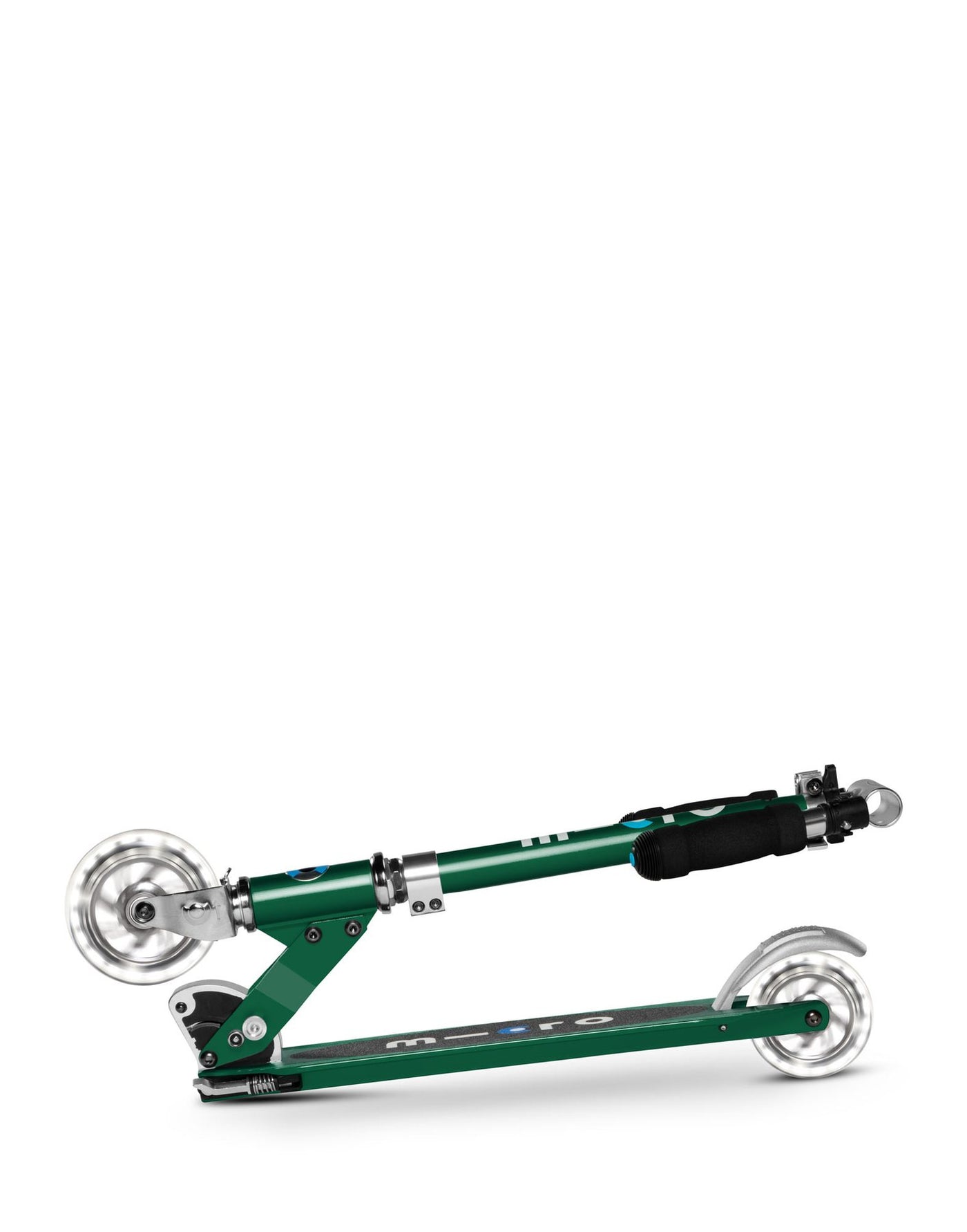 micro sprite 2 wheel scooter forest green foldable