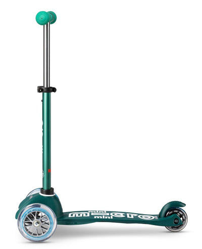 deep green eco mini deluxe scooter side view