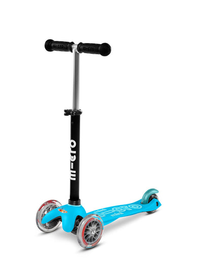 blue mini2go deluxe plus 3 wheel scooter
