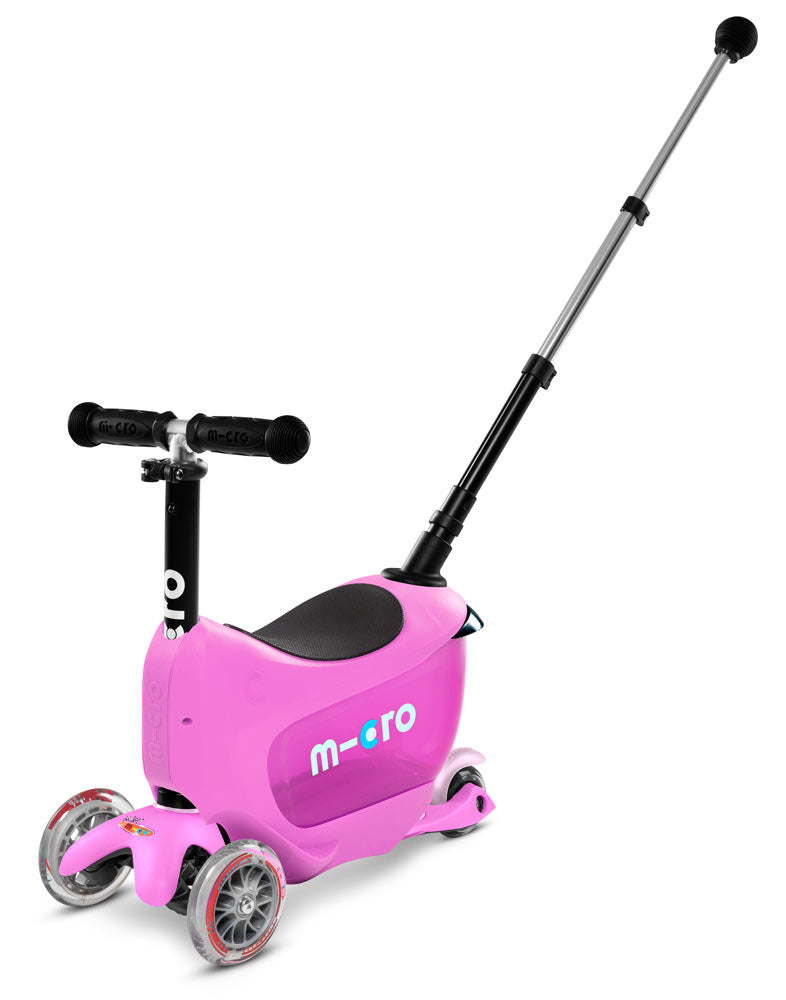 pink mini2go deluxe plus ride on scooter