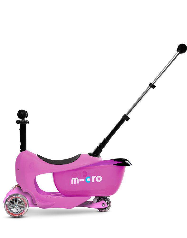 pink mini2go deluxe plus ride on scooter side view