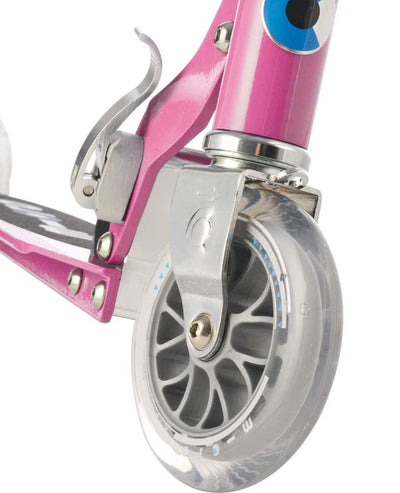 pink sprite kids 2 wheel scooter front wheel