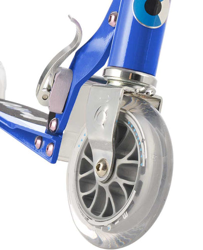 blue sprite kids 2 wheel scooter front wheel
